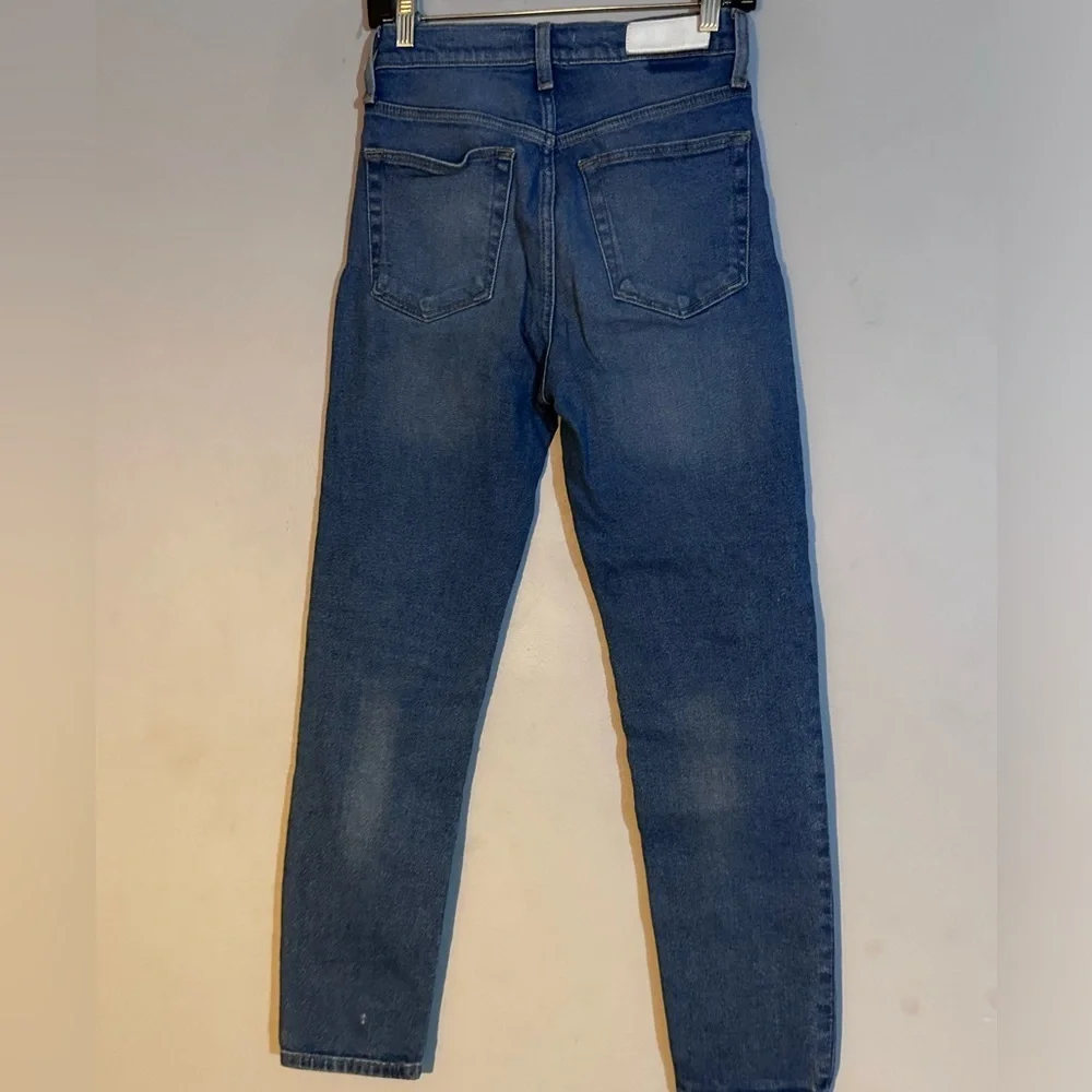 Re/Done 90's High Rise Ankle Crop Jeans in Cadet Indigo Size 26